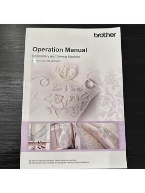 Brother 882-W20 W22 Embroidery Sewing Machine Operation Manual OEM